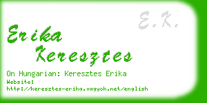 erika keresztes business card